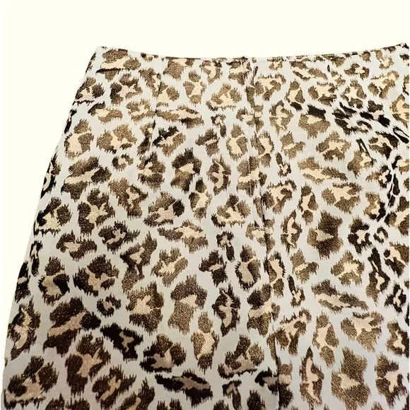 NWT Lilly Pulitzer Mini Skirt Gold Metallic Leopard Jacquard Size 10 - Picture 8 of 11